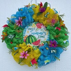 Summertime door wreath